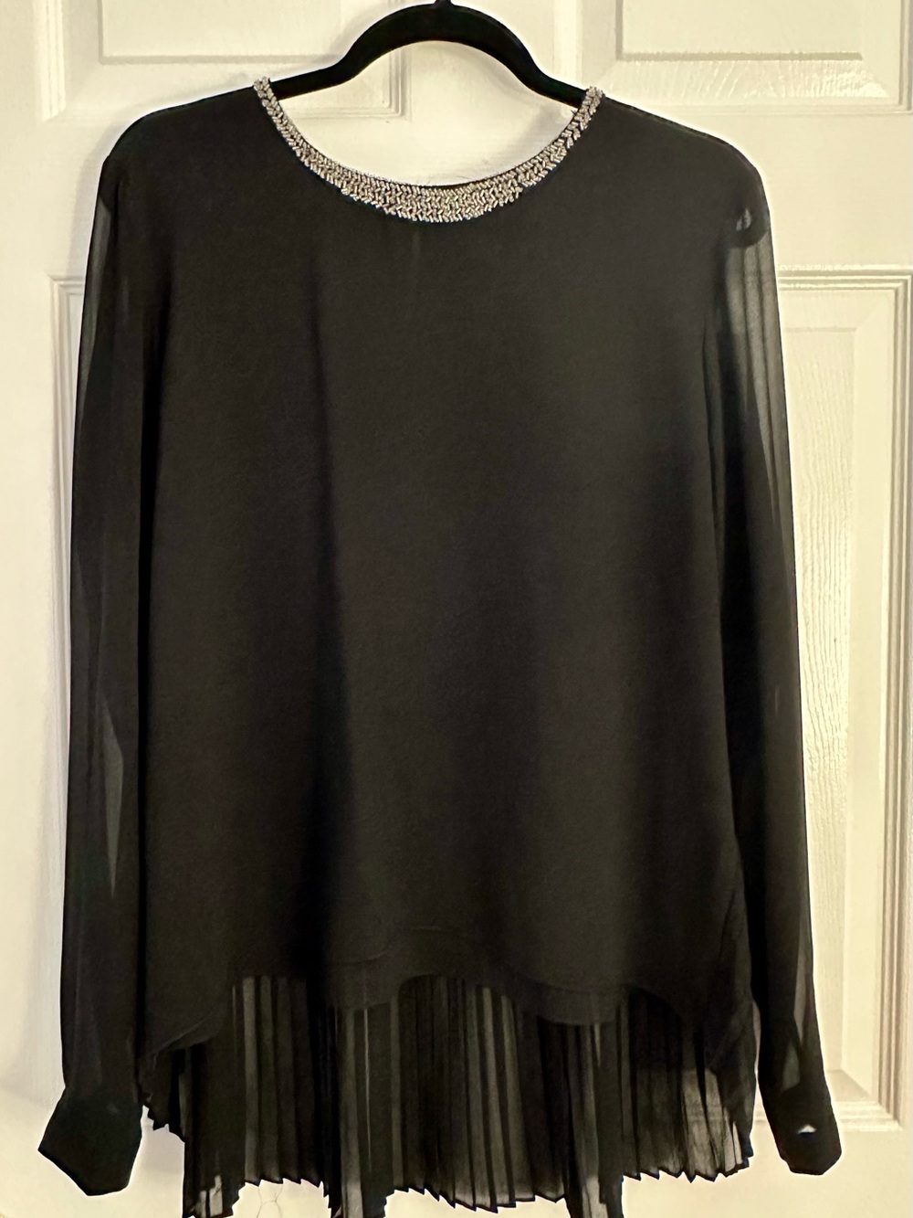Flowy georgette top with pleated back